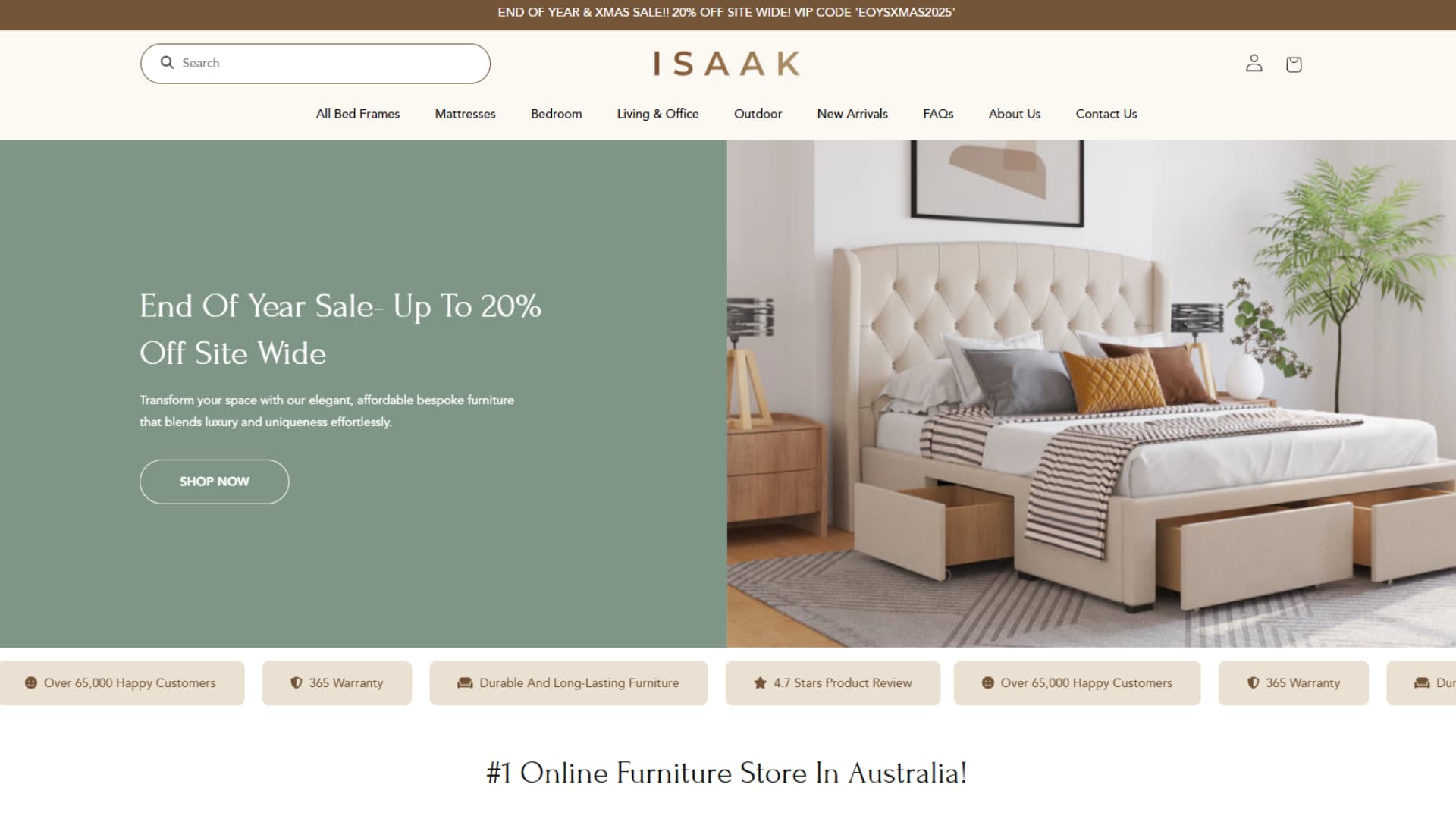 Screenshot of the ISAAK Shopify project