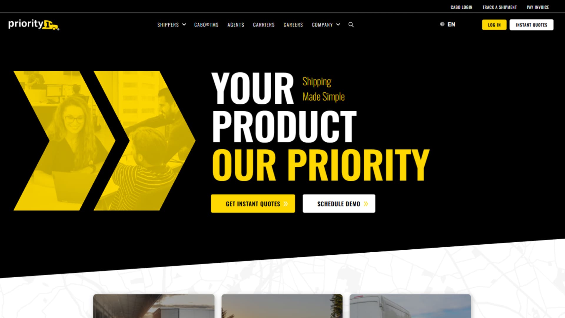 Screenshot of the Priority1 WordPress project